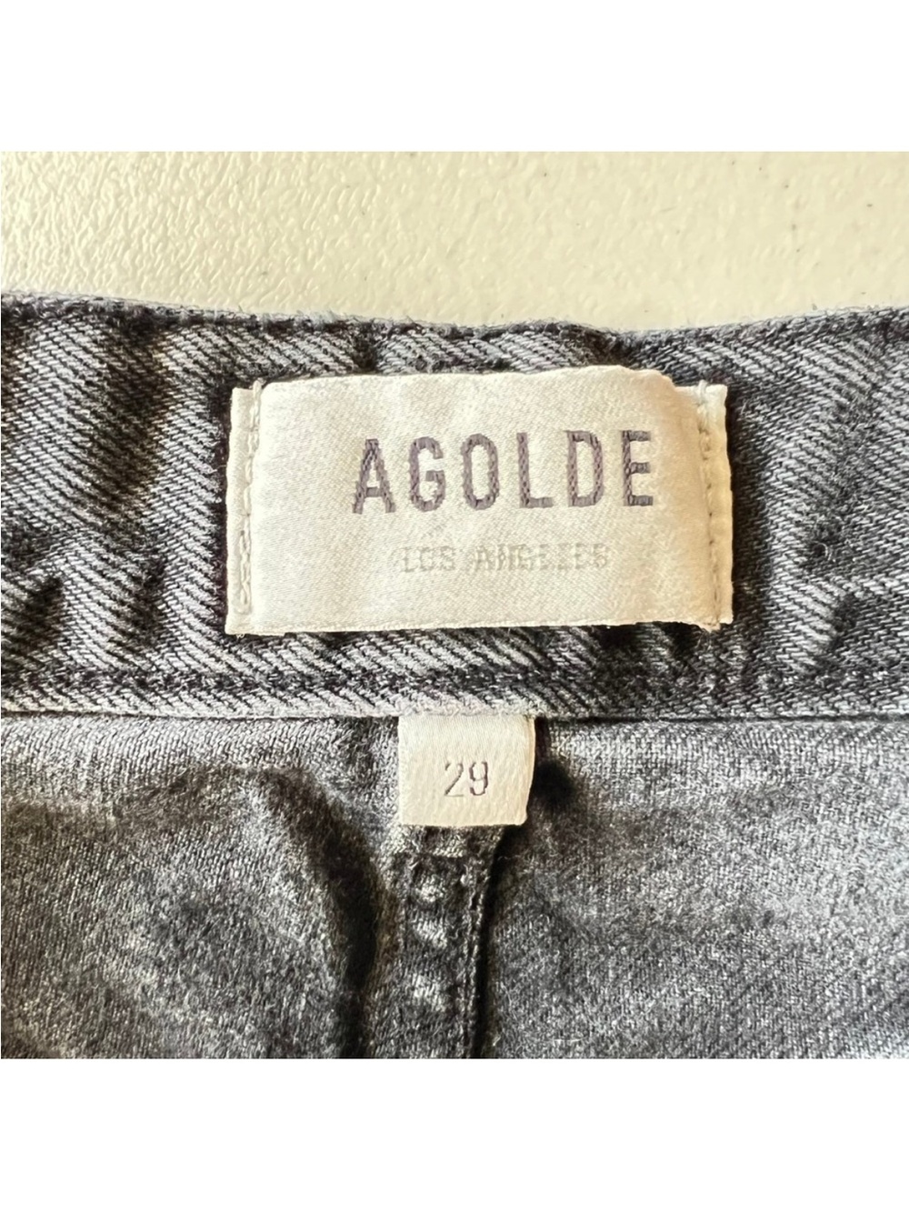 AGOLDE Riley High Rise Wide Crop Jeans Black Wash Denim Womens 29 - Picture 4 of 10